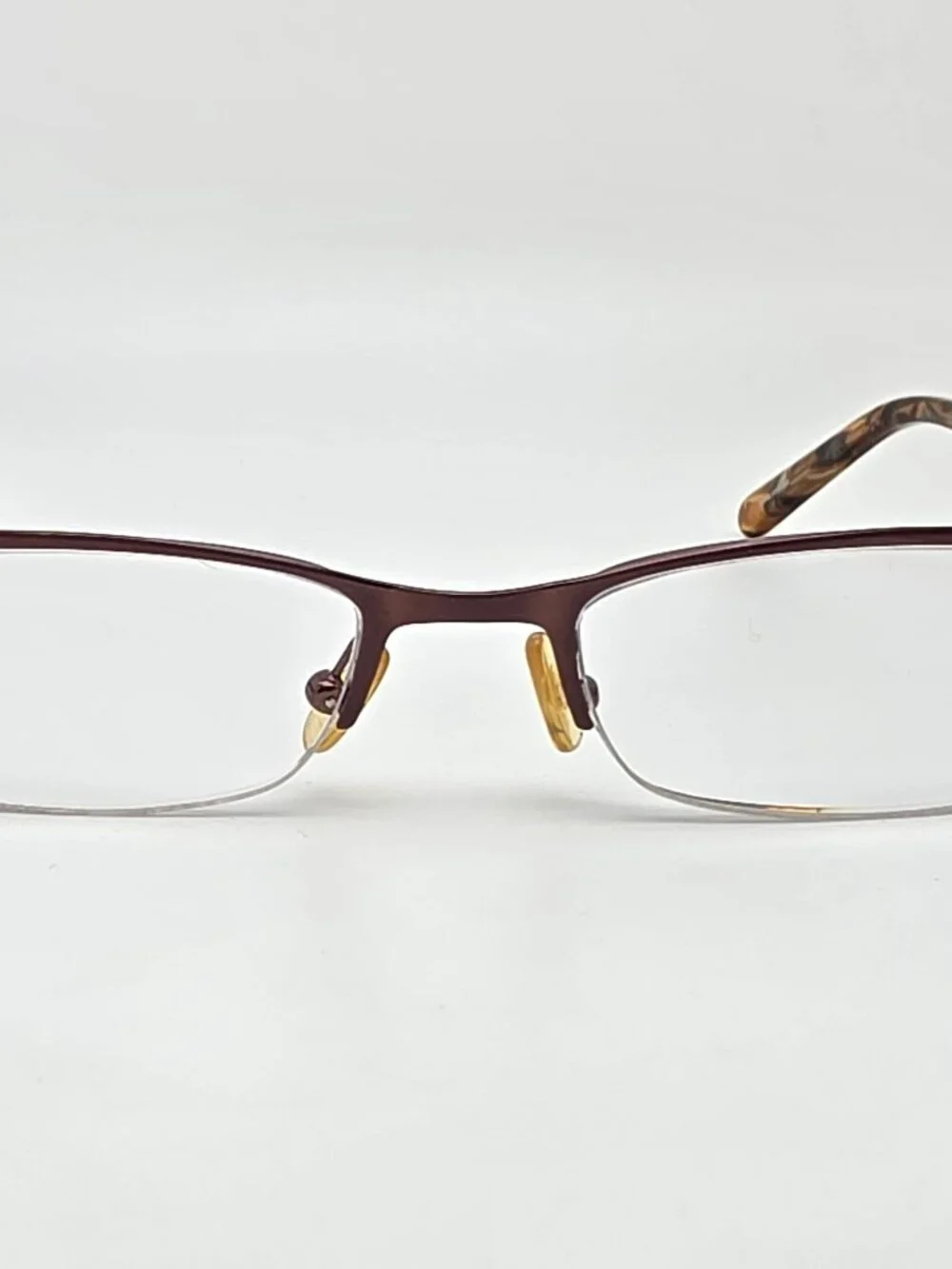 Banana Republic Larissa Brown Semi Rimless Eyeglasses Frame w Flexhinge and Case